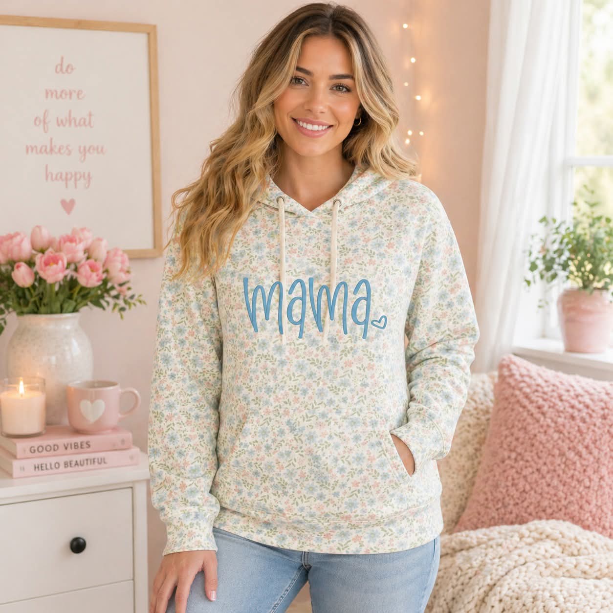 Mama Floral Hoodie