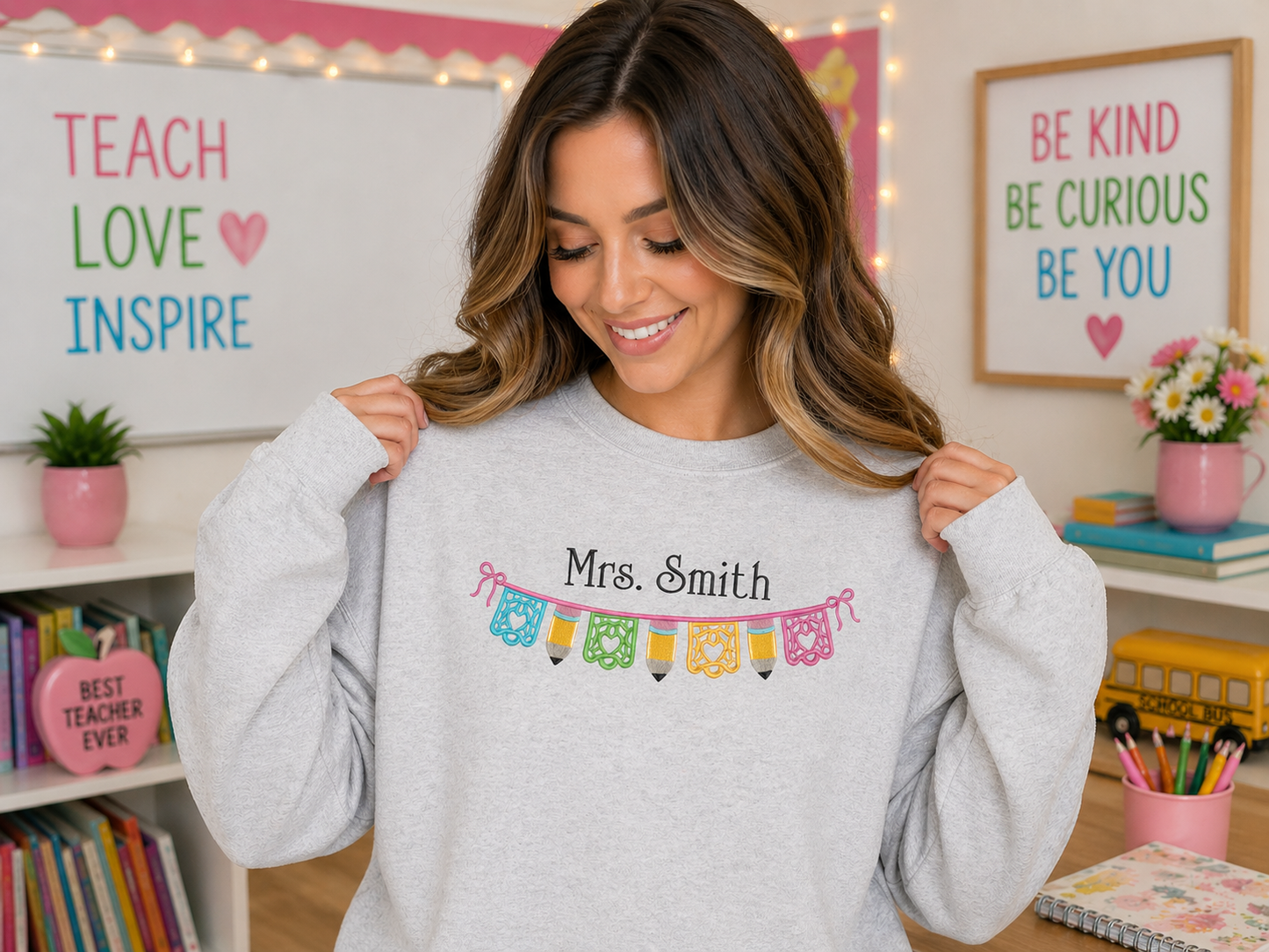 Pencil & Papel Picado Banner Sweatshirt