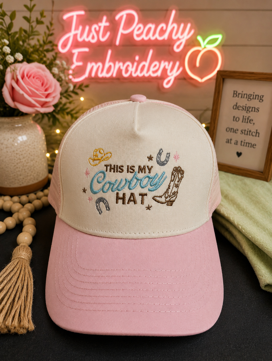 "This My Cowboy Hat" Canvas Structured Hat