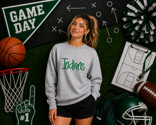 Indians 3D Puff Sweatshirt