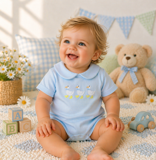 Spring Ducks Boy's Romper