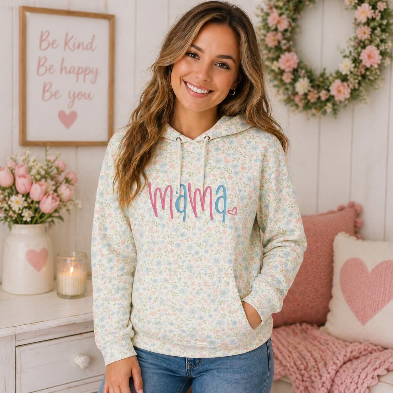 Mama Floral Hoodie